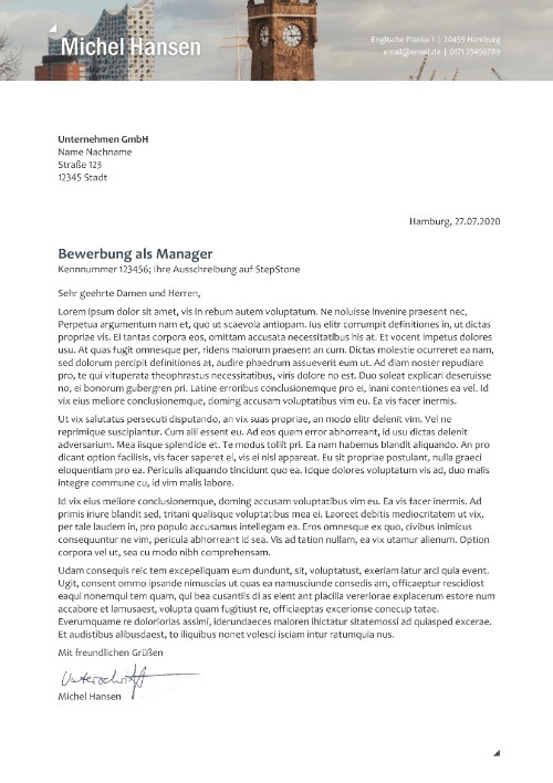 Bewerbungsservice Hamburg Bewerbung Schreiben Lassen