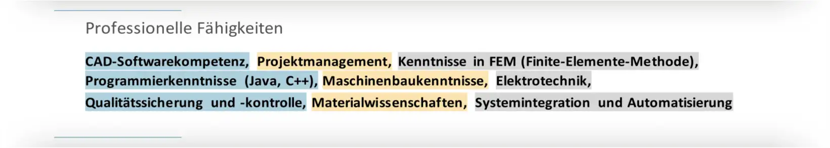 Hard Skills im Lebenslauf Hard Skills im Lebenslauf