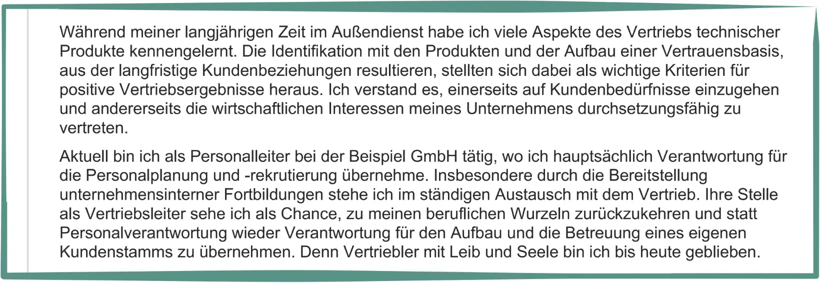Bewerbungsschreiben Hauptteil Bewerbungsschreiben Hauptteil