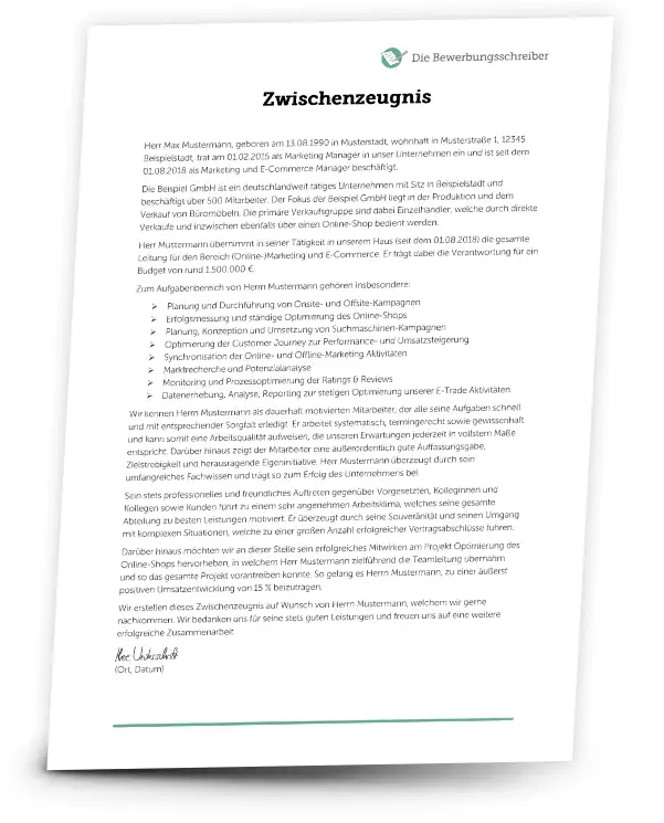 Zwischenzeugnis
