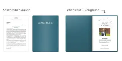 Bewerbungsmappe - Zweiteilige Bewerbungsmappe aus Karton Bewerbungsmappe - Zweiteilige Bewerbungsmappe aus Karton