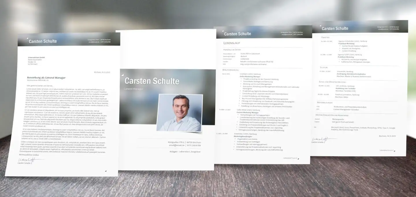 Bewerbungsdesign Manager