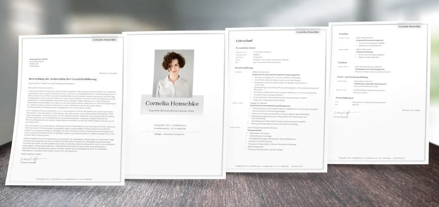 Bewerbungsdesign Stilvoll