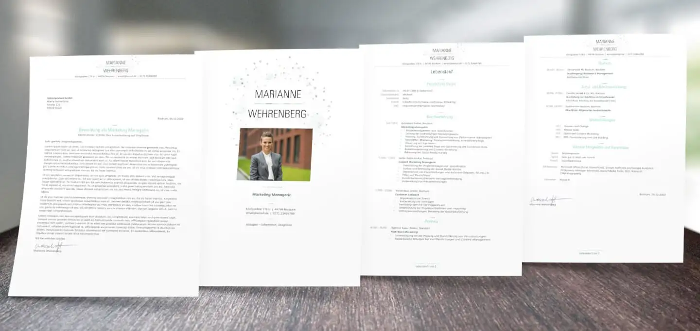 Bewerbungsdesign Marketer