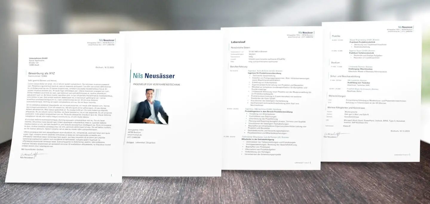 Bewerbungsdesign Ingenieur