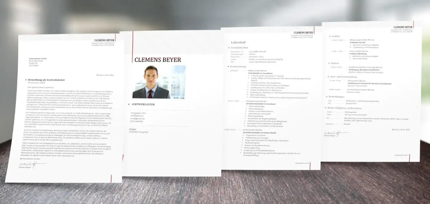 Bewerbungsdesign Vertriebstalent