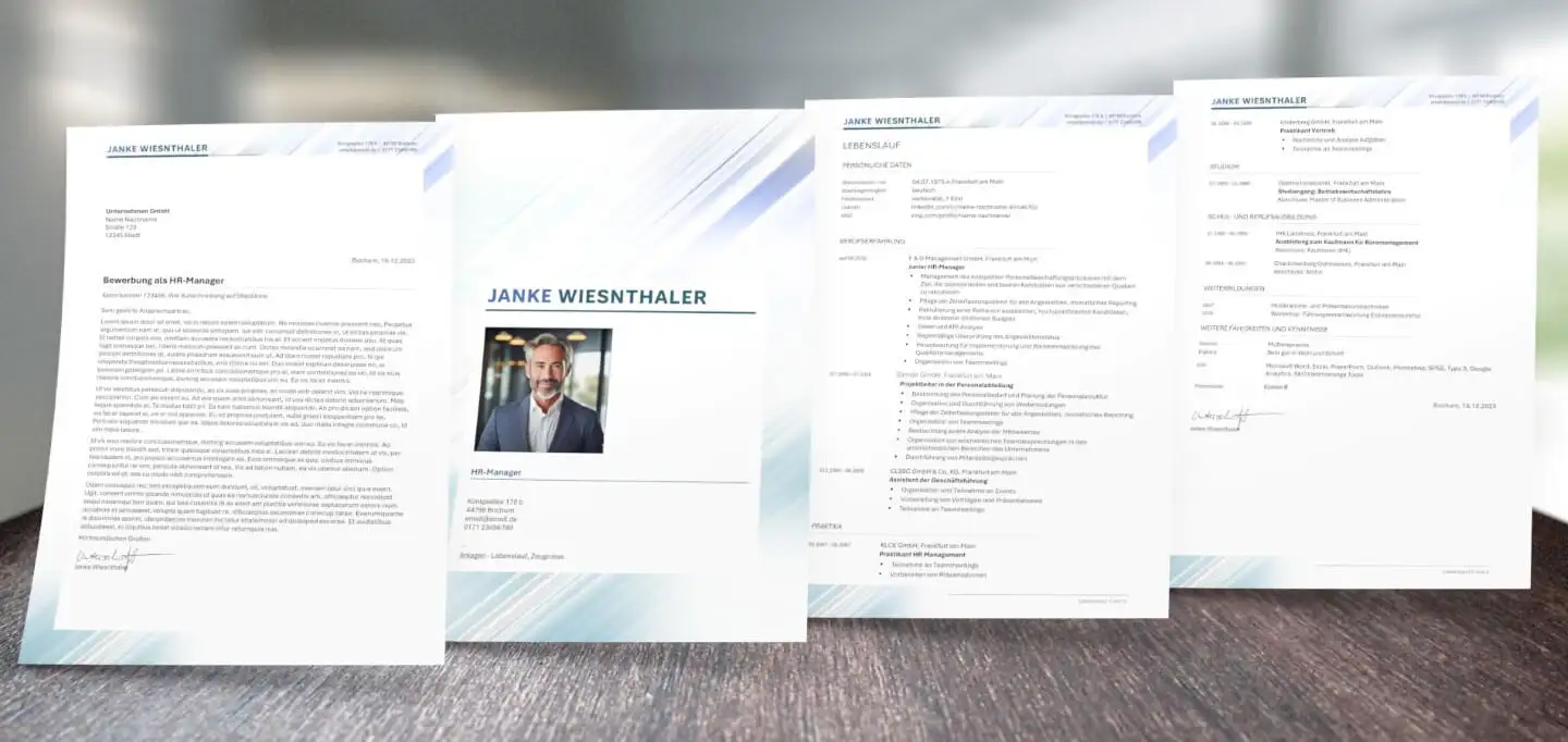 Bewerbungsdesign Zielstrebig