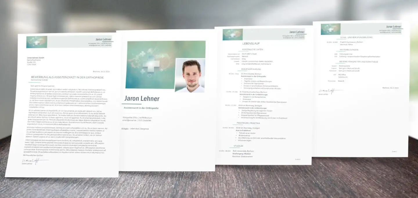 Bewerbungsdesign Gesundheit