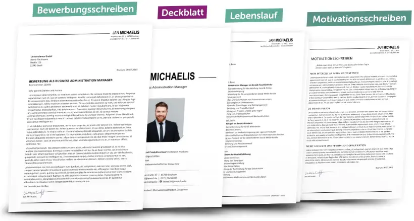 Deckblatt - Reihenfolge in der Bewerbung