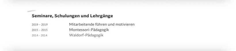 Bewerbung Erzieher*in - Lebenslauf - Seminare Bewerbung Erzieher*in - Lebenslauf - Seminare