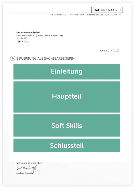 Bewerbung Sachbearbeiter - Anschreiben Bewerbung Sachbearbeiter - Anschreiben