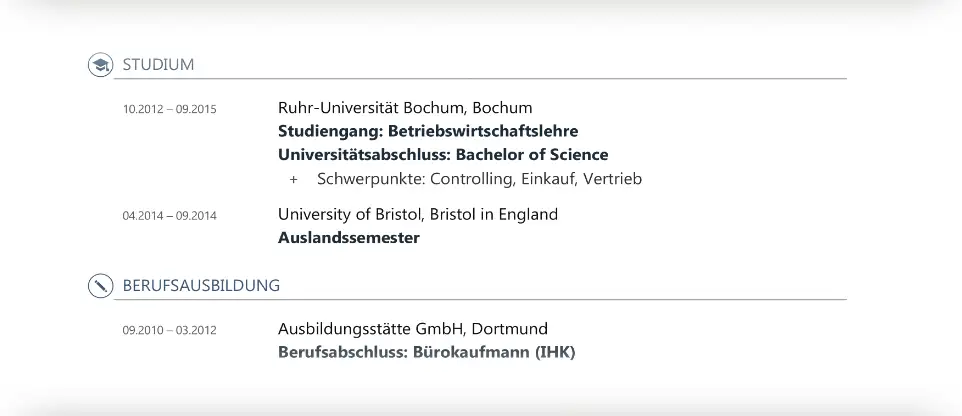 Bewerbung Sachbearbeiter - Lebenslauf - Bildungsweg Bewerbung Sachbearbeiter - Lebenslauf - Bildungsweg