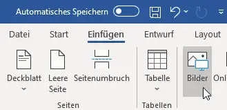 Unterschrift in Word einfügen Unterschrift in Word einfügen