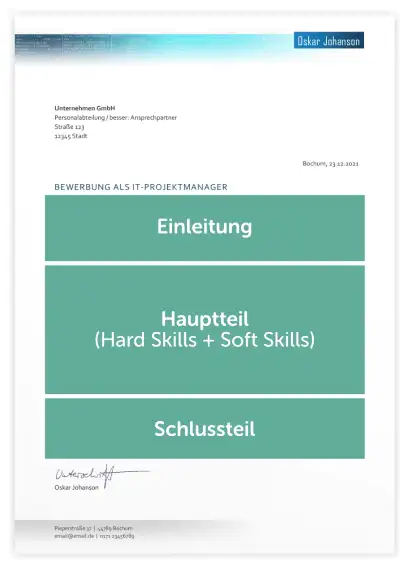 Bewerbung IT - Anschreiben