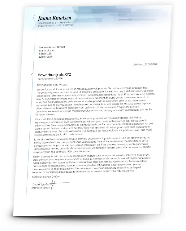 Bewerbungsunterlagen - Bewerbungsschreiben