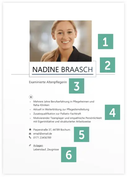 Bewerbung Altenpfleger*in - Deckblatt
