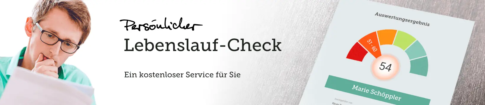 Kostenloser Lebenslauf-Check Kostenloser Lebenslauf-Check